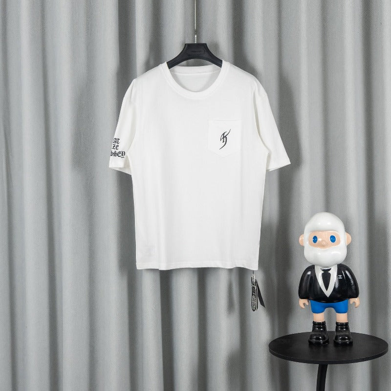 Ch hip-hop t shirts high street ch crow wash room kyosuke co-branded short-sleeved t-shirt printing short-sleeved casualeasiest for match american style