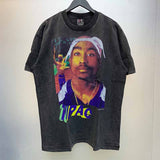 SAINT MICHAEL Vintage T Shirt MKSZY 2pac White Headscarf West Coast Vintage Short Sleeve