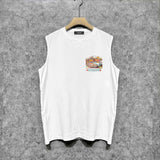 Amiri tank top lake view oil painting printing