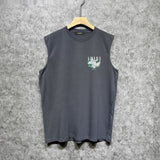 Amiri tank top pink parrot printing