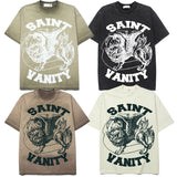 Hip-hop t shirts american summer short-sleeved t-shirt breathable casualhip hop washed distressed retroloose half-sleeved trendy tee