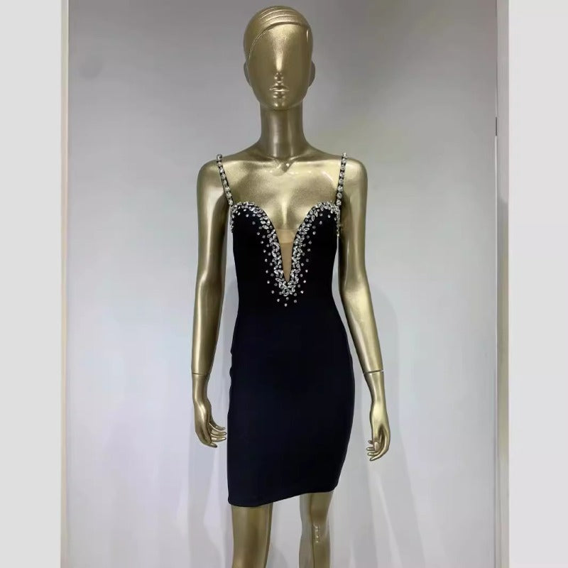 Women Dresses Party Evening Dress Sexy Bandage One-Piece Dress Hip Skirt (Ont0408)