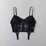 Women Tops Summer Lace Top with Narrow Straps Sexy Vest