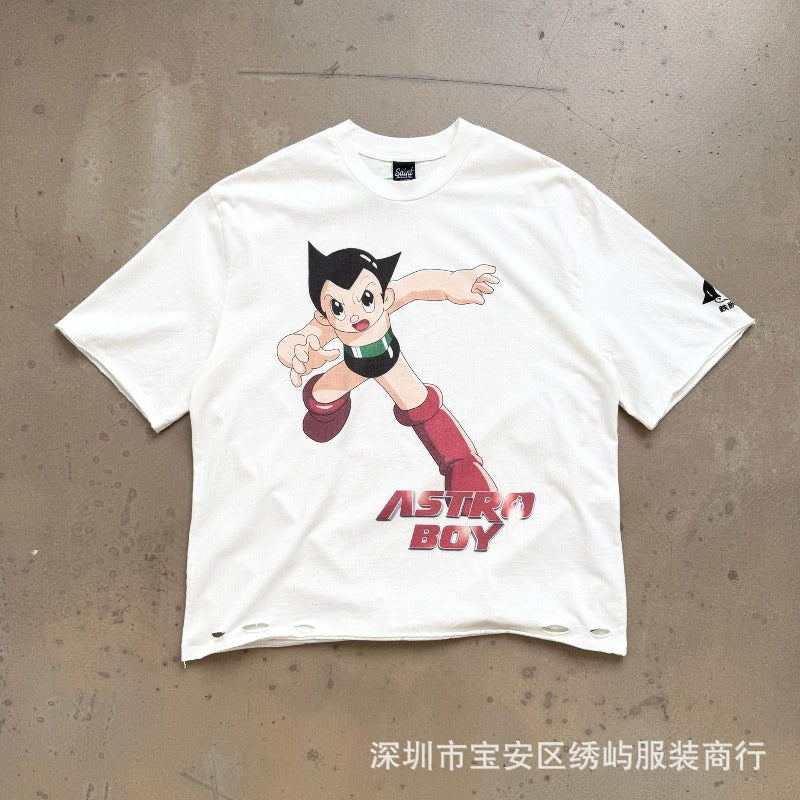 saint m t shirts s.m cartoon series graphic crewneck pullover short sleeve t-shirt