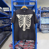 saint m t shirts s.m. skull skeleton graphic crewneck pullover short sleeve t-shirt