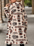 Women Trench Coat Autumn and Winter Plush Long Overcoat Outerwear