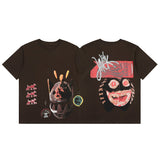 Hip-hop t-shirts: american streetwear inspired abstract graphic letter print tee - summer high street oversized short sleeve fashion tee