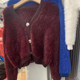 Women Knitwear Fall/Winter V-neck Knitted Cardigan