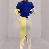 Women Maxi Dress Autumn and Winter Turtleneck Slim Fit Hip Knitwear Dress