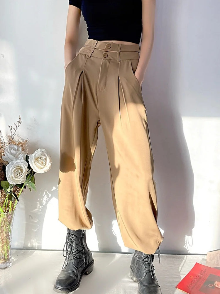 Women Sweatpants Spring and Autumn Loose Straight Casual Trousers