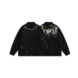 Unisex Jacket Vintage Floral Embroidered Casual Jacket