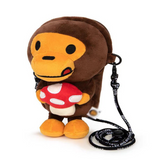 Baby milo children crossbody bag monkey doll mushroom children adult shoulder oblique change bag
