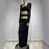 Women Dresses Sexy New Open Skirt Suit Long Sleeve Two-Piece Suit (Otn202404)