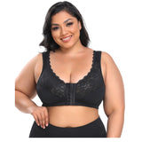 Full figure bra wireless lace lightly lined