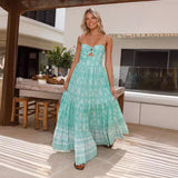 Women Dresses Summer Sling Long Backless Dress (Jkw0408)