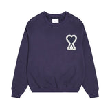 Amiaheoinelove chapter towel embroidered macaron color looselong sleevescouplesweatshirt round neckfall and winter