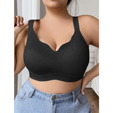 Full figure bra women's push-up lace