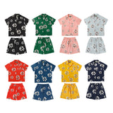 Denim Tears T shirt & Shorts 2 Piece Set Button cardigan woven