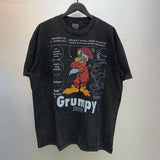 SAINT MICHAEL Vintage T Shirt Vintage Cartoon Print Short Sleeve