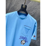 Ch hip-hop t shirts high streetch crowletter football graffiti short sleeves loosecasualpure cotton american heavy weight short sleeves