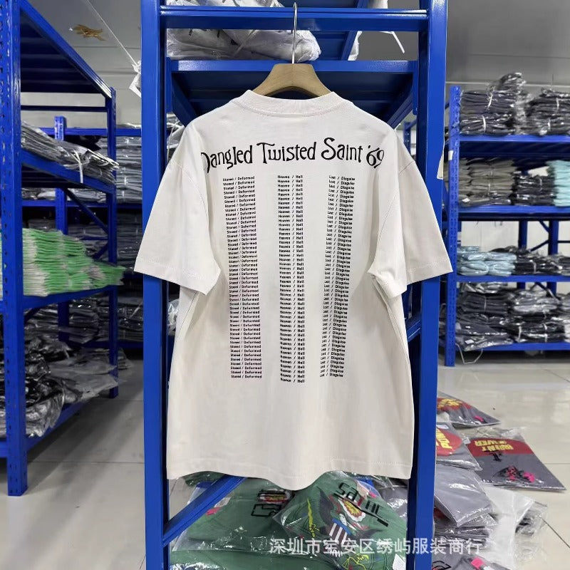 saint m t shirts s.m collaboration graphic crewneck t-shirt