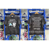 saint m t shirts s.m cartoon print crew neck pullover short sleeve top