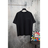Ch hip-hop t shirts american ch crow cut out cross stereoembroider short-sleeved casualloose round neck casual high street