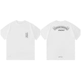 Ch hip-hop t shirts correct version ch sanskrit cross logo short-sleeved men's t-shirt trendy brand loose american men's t