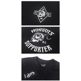 Hip-hop t shirts american high street half sleeve skull printingloose round neck trendy short sleeve t-shirt