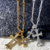 Chrome Hearts Necklace Double Cross Necklace for Men and Women