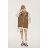 Unisex Jacket Retro Autumn Coat Loose Casual Hooded Jacket