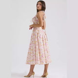 Women Dresses Summer Sexy Floral Print Dress Spring/Summer Backless Dress (Lbk0409)