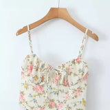 Women Dresses Summer Mini Princess Dress Lace-up Cutout Backless Skirt (Xds0414)