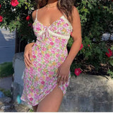 Women Dresses Spring/Summer Lace Sling Dress Backless Sexy Skirt (Xds0414)