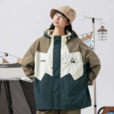 Unisex Jacket Autumn Stitching Contrast Color Jacket