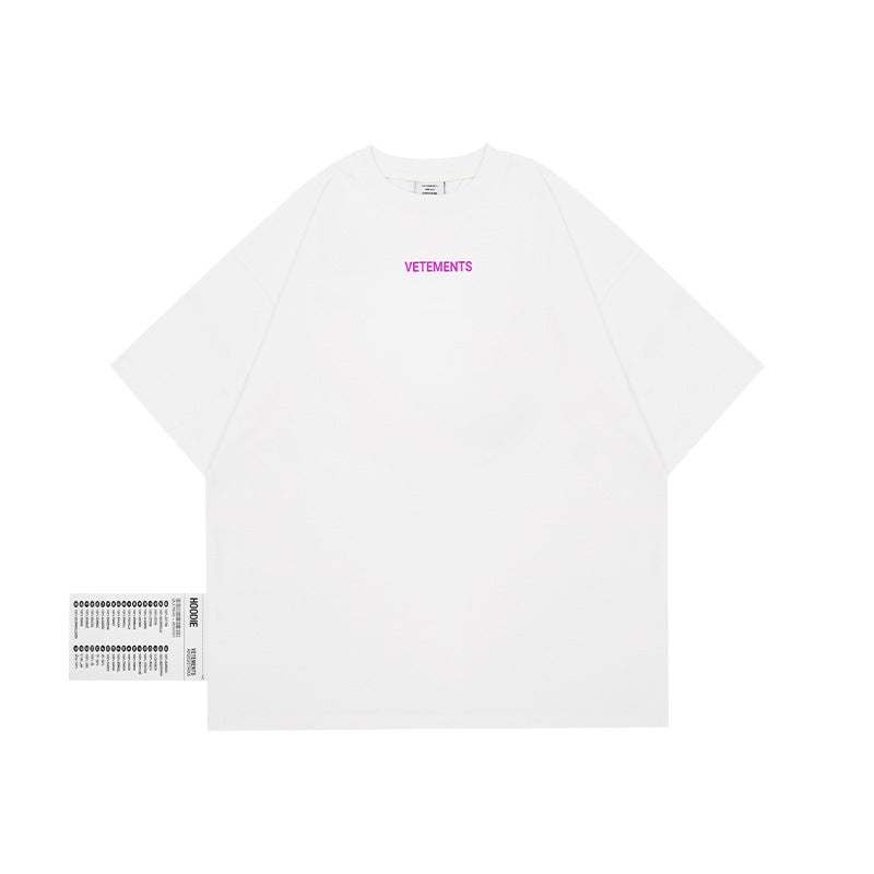 Vetements T Shirts VTM Letter Print Short-Sleeve T-shirt