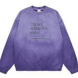 Vetements Hoodie Tie-Dye Retro Crew Neck Sweatshirt Embroidered Letters OS Loose Sweater
