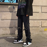 Men Jeans Autumn Retro Baggy Straight Trousers