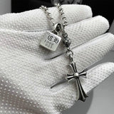 Chrome Hearts Necklace Men's and Women's Cross Double Pendant Vintage Necklace