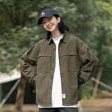 Unisex Shirts Autumn Placket Logo Casual Shirt