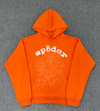 Sp5der Hoodie Cobweb Puff Print Pure Cotton
