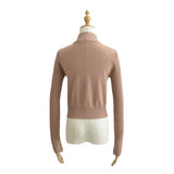 Women Sweater Knitwear Turtleneck Zipper Knitted Cardigan Coat Sweater
