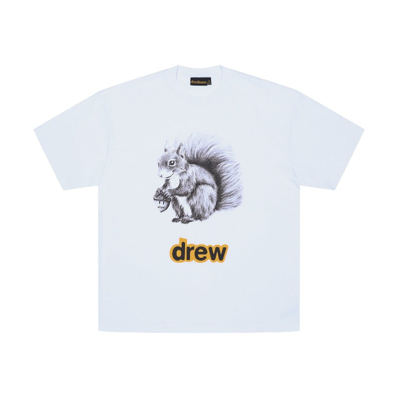 Drew house tshirt r d@ew cartoon squirrel graphic crew neck pullover short sleeve wholesale