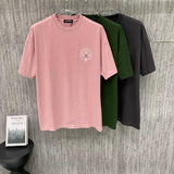 Ch hip-hop t-shirts: ch cro's spring/summer hot-selling cross appliqué embroidered short-sleeve men's t-shirt, couple style, high street fashion