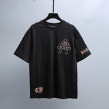 Ch hip-hop t shirts spring and summer ch patch embroider cross craft hardware logocasualeasiest for match