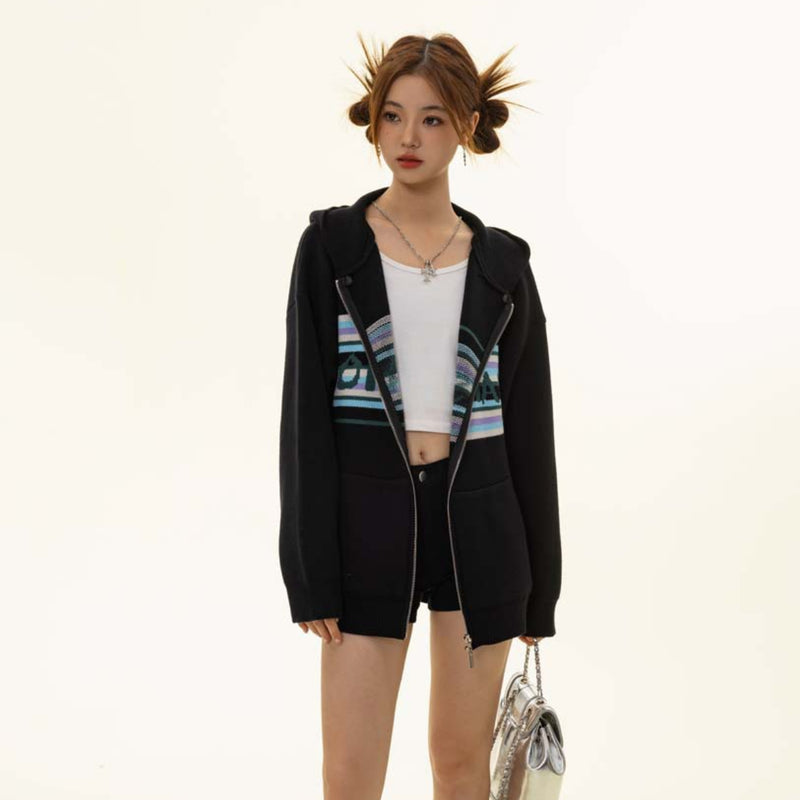 Unisex Jacket Autumn Jacquard Cardigan Zipper Sweater