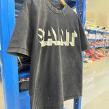 saint m t shirts s.m letter print crew neck pullover short sleeve top