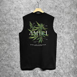 Amiri tank top leaf printing