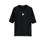 Ch hip-hop t shirts ch croo short-sleeved chest cross embroider sanskrit logo loosecasualpure cotton american style