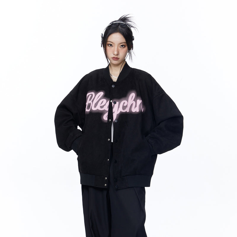 Unisex Jacket Autumn Simplicity Loose Baseball Uniform